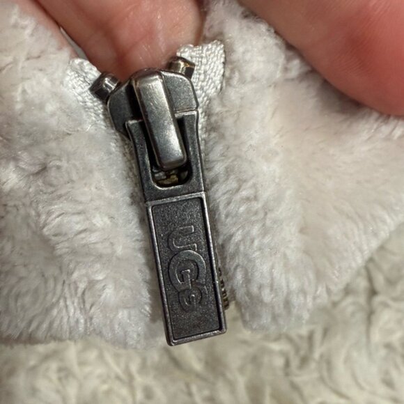 UGG TASHA DOUBLE FLEECE ZIP HOODIE In‎ Moonbeam Women’s Size XL - Picture 5 of 10